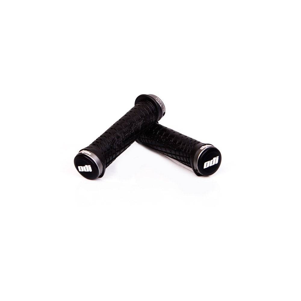 ODI Troy Lee Designs MTB lock-on grips for mountain bikes, featuring enhanced grip and control for improved riding performance.
