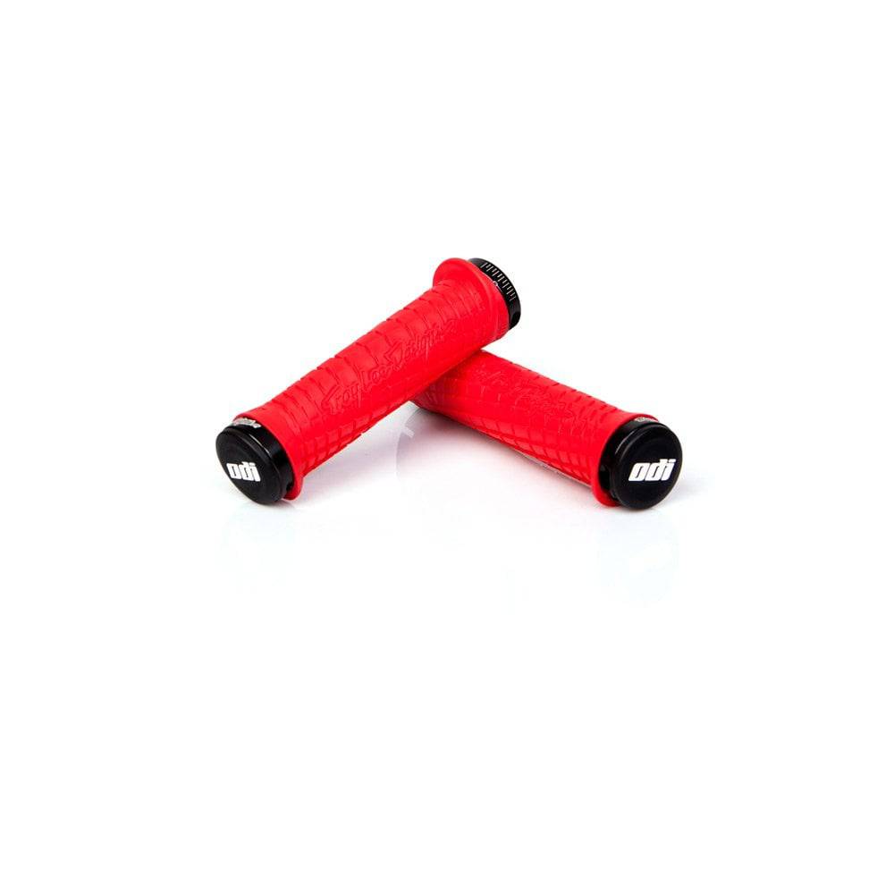 ODI Troy Lee Designs MTB lock-on grips for mountain bikes, featuring enhanced grip and control for better riding stability.