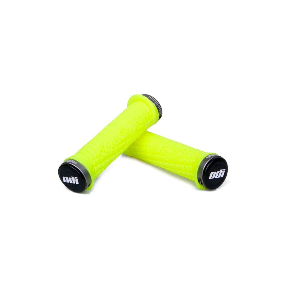 ODI Troy Lee Designs MTB lock-on grips for mountain bikes, featuring enhanced grip and control for better riding performance