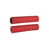 ODI Vapor Slip-On MTB grips with ergonomic finger cutouts for mountain bikes, featuring textured rubber for enhanced grip.