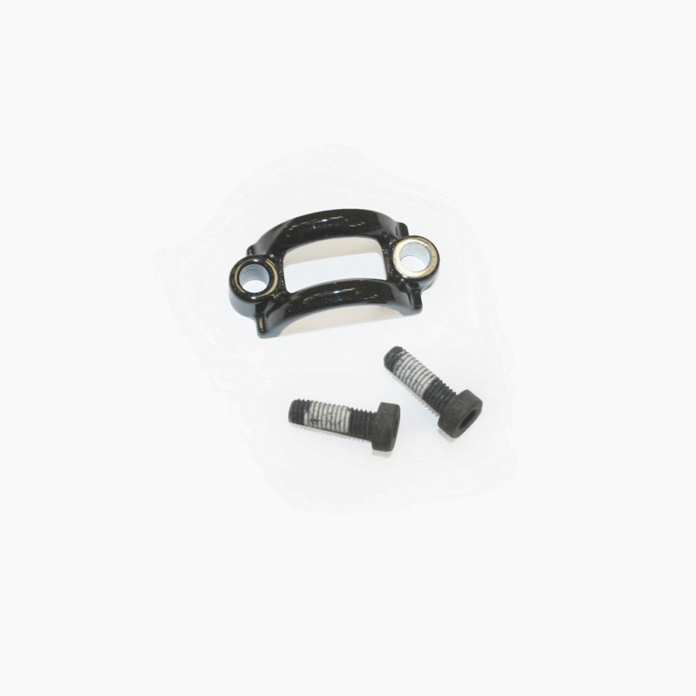 Avid black spare disc brake lever split clamp kit with steel hardware for Elixir 5/3, DB 3/1, and Level T brake components.