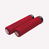 Sram Locking Grips Foam 129Mm Red With Single Black Clamp And End Plugs Grips