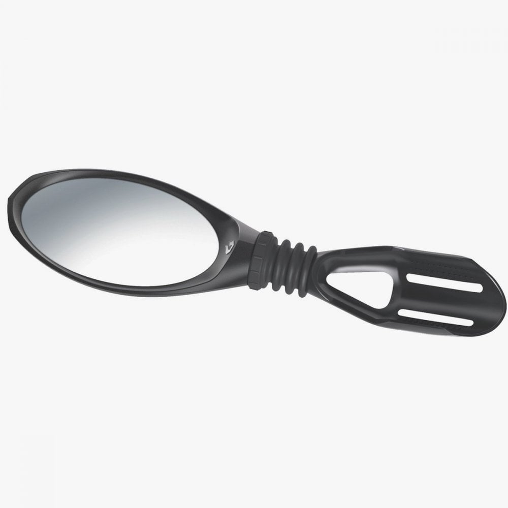 Blackburn Mountain Mirror 2018 with front reflector attached to mountain bike handlebar, showcasing cycling accessory for safety.