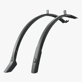 Black SKS Velo 700c mudguard set with 42mm width for 28-inch wheels, universal fit, bicycle accessories.