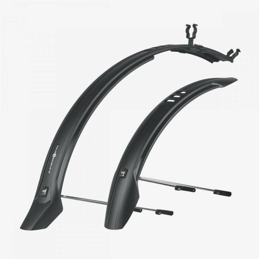 SKS Velo 65 mountain bike mudguard set with U-stays for 29-inch wheels, 65mm width, designed to protect against mud and water.