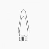 Black SKS Replacement U Stay Kit for Suntour Velo 42/47 forks, mudguard support accessories with metal U-shaped stays.