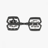 LOOK Geo Trekking Roc hybrid pedals with SPD clipless and flat traction sides, designed for versatile cycling components.