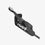 RockShox Reverb remote upgrade kit in black with bleeding edge fitting and clamps, designed for mountain bike dropper seatposts.