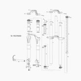 Rock Shox Spare Front Suspension Internals Left Coil Spring Pre-Load Spacers Qty 4 Each Boxxer Race/Rc And Team/R2C2 2010-2016 Spares & Accesories