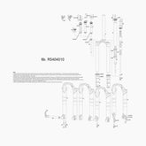 Rock Shox Spare Front Suspension Internals Right Rebound Adjuster Knob/Boltkit Aluminium Red Long (Use With Maxle Lower Leg) Spares & Accesories
