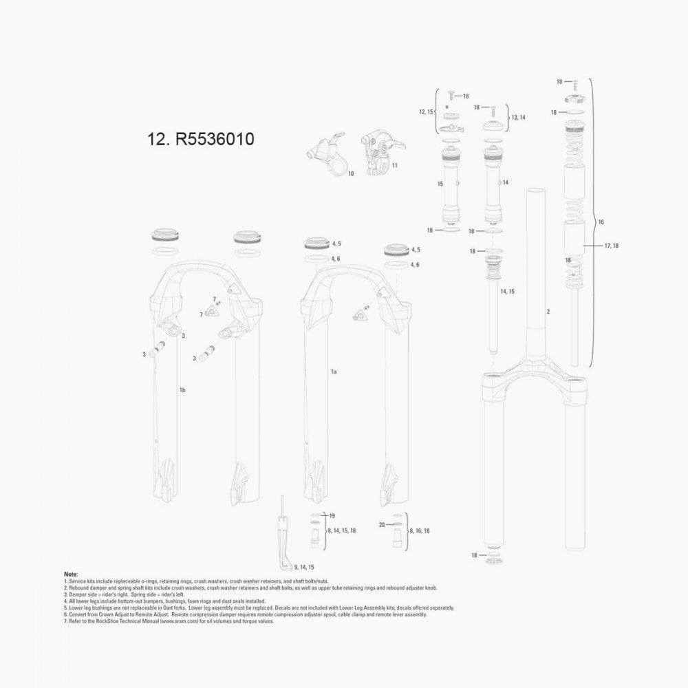 Rock Shox Spare Front Suspension Internals Right Remote Spool/Cable Clamp Kit Xc30 A1-A3 B1/30 Gold A1/30 Silver A1 Spares & Accesories