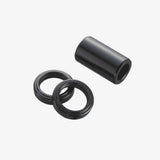 Black Rock Shox rear shock mounting hardware with 40mm metric bearing dust covers, set of 2 for mountain bike suspension components.