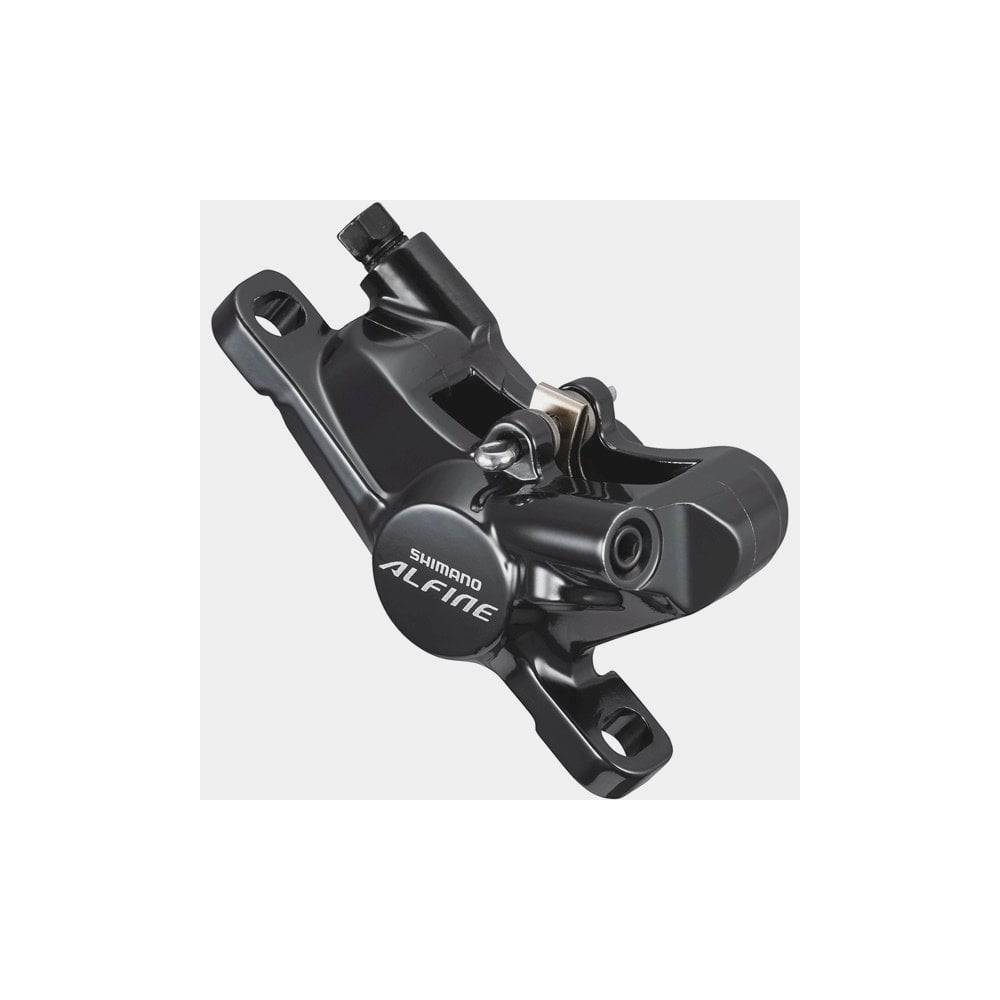 Shimano Alfine BR-S7000 2-piston hydraulic brake caliper in black, front or rear post mount component for bike braking system