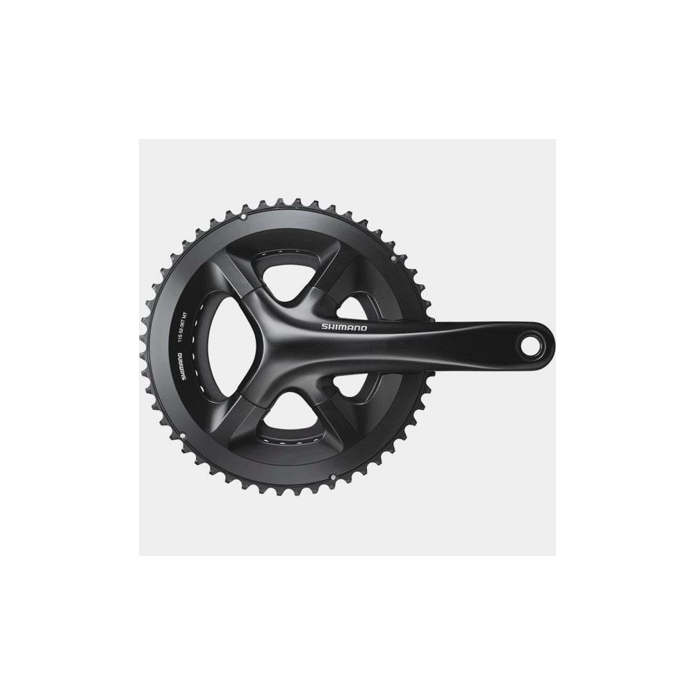 Shimano FC-RS510 Road double chainset with 52/36T chainrings and 172.5mm crank arms for road bike components.