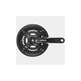 Shimano Tourney FC-TY501 double chainset with 46/30 teeth, 170mm crank arms, 7/8-speed compatible, with chainguard for bicycles.