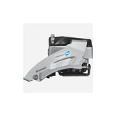 Shimano Altus FD-M315 front derailleur for 7/8-speed bikes, dual pull, double top swing, multi-fit bike components.