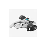 Shimano Tourney TY FD-TX800 front derailleur for MTB, dual pull, top swing, suitable for 42/48T gear setups.