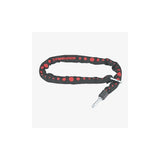 Black Trelock Plug In Chain ZR455 bike lock with 140cm length, nylon sleeve, and carry bag for secure cycling accessories.