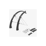 M Part QF Quick Fit 700x38mm black road bike mudguards with rubber tail, designed to protect wheels from mud and debris.