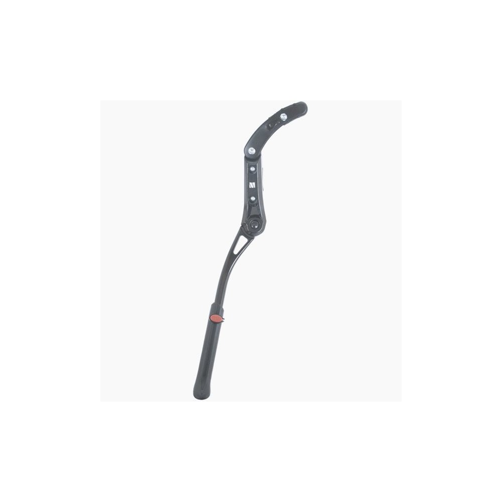 Black M Part Essential Kickstand for 24-29 inch bikes, chainstay and seatstay mount, bike accessory for stable parking.