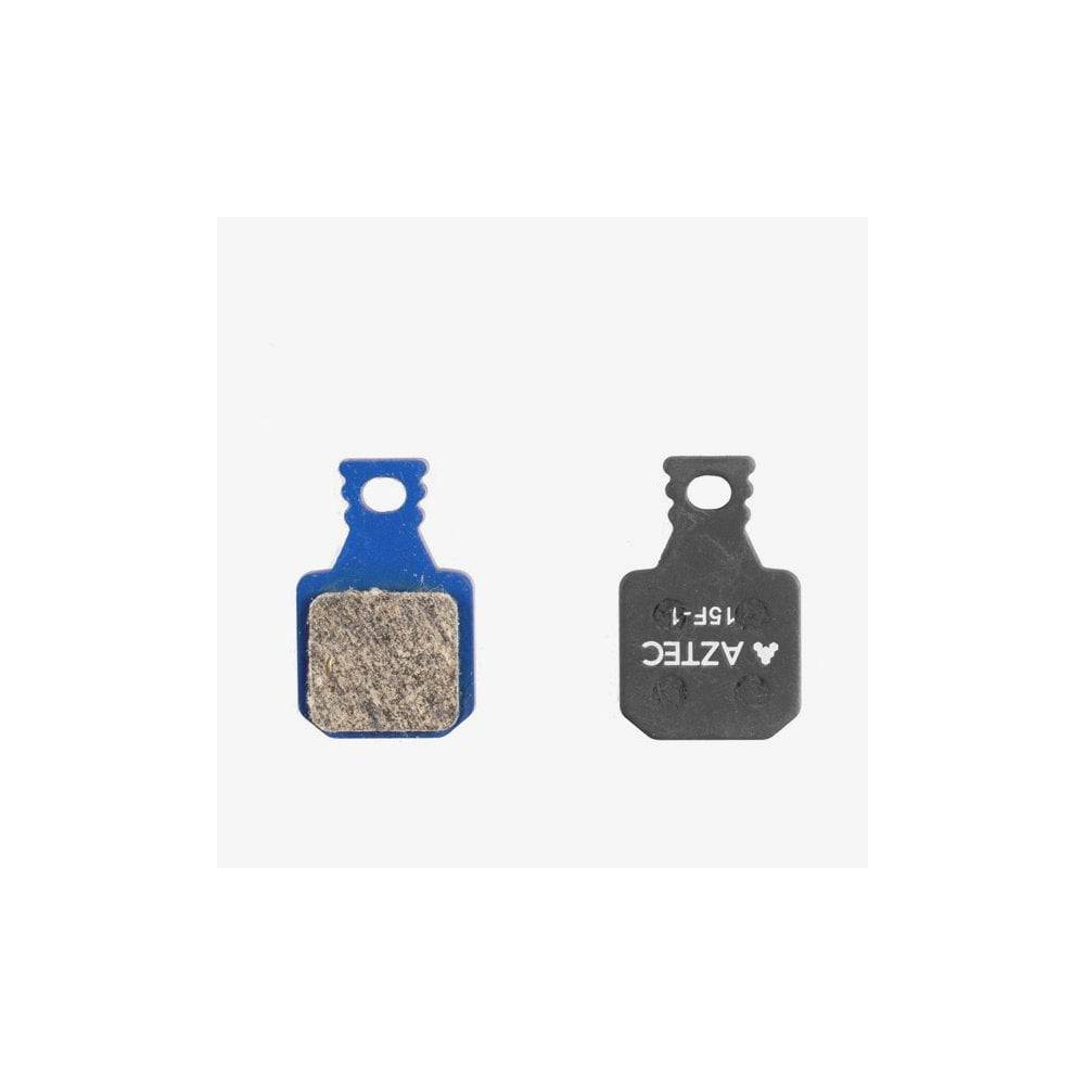 Aztec Organic disc brake pads for Magura MT5 and MT7 bike brakes, shown in a set of two pairs for trail riding.