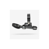PRO MTB dropper seatpost with left-hand lever for smooth height adjustment, designed for mountain bike components.