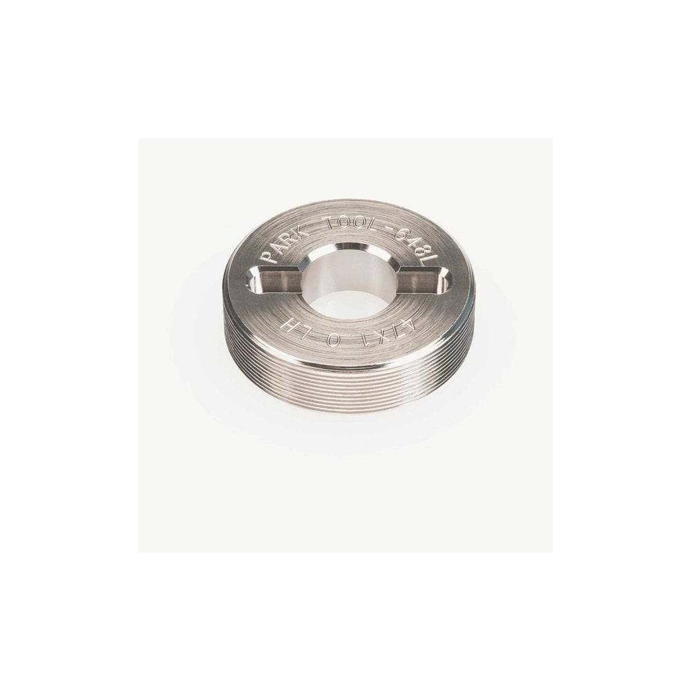 Park Tool 648L left-hand threaded T47 bottom bracket guide tool for workshop use, designed for precise installation and removal.