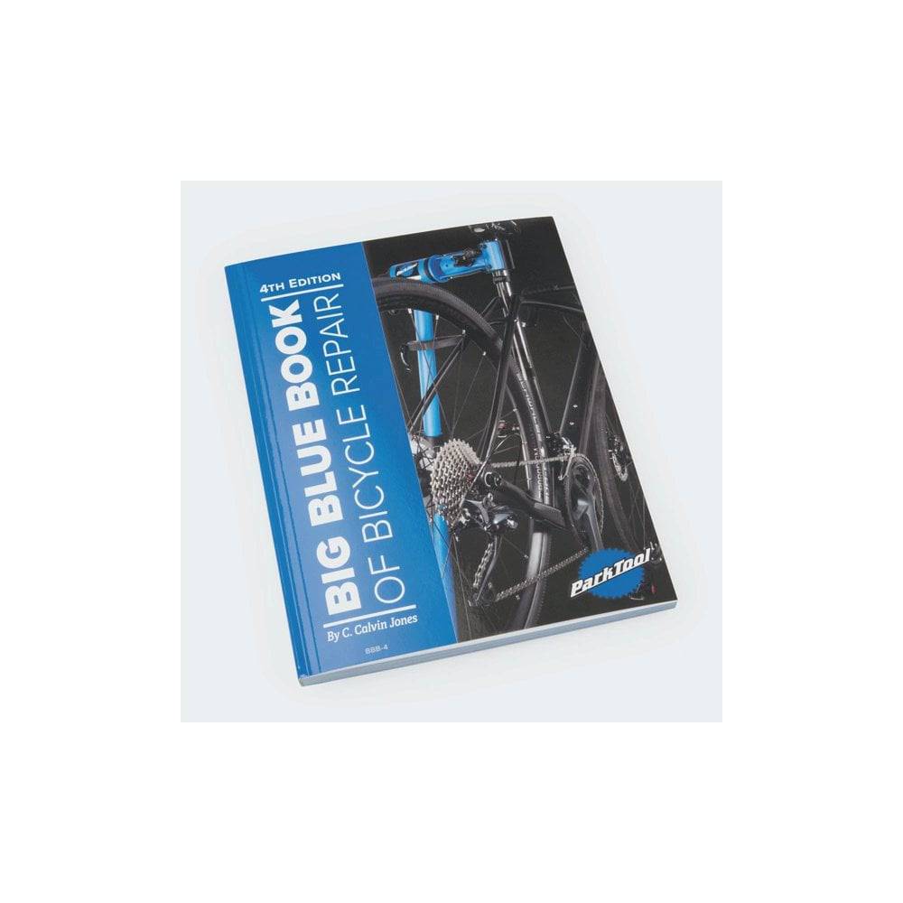 Park Tool BBB-4 Big Blue Book of Bicycle Repair Volume IV workshop guide, featuring detailed bike repair instructions and diagrams.