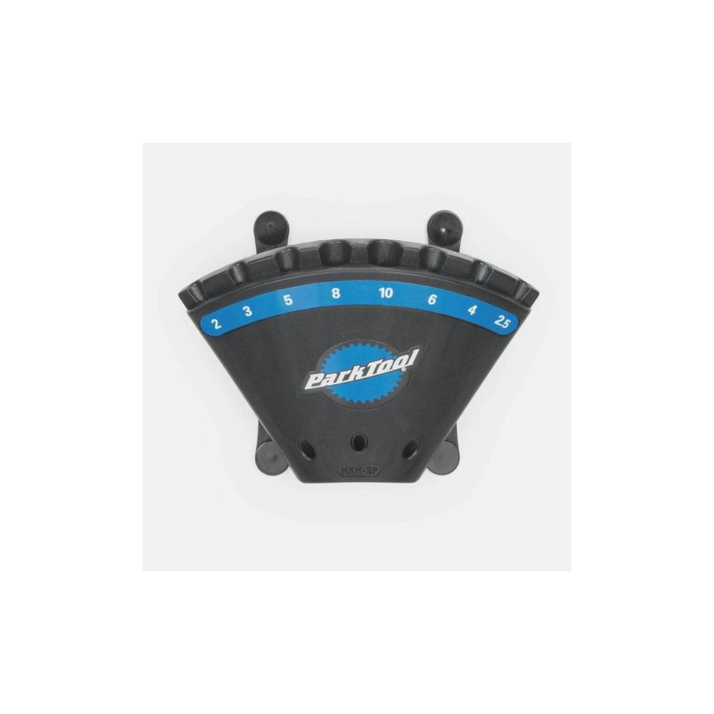 Park Tool HXH-2P wall mount hex wrench holder for P-handle hex wrenches, workshop storage solution, durable metal design