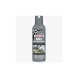 Finish Line Max Suspension Spray aerosol for bike fork lubrication and seal conditioning, shown in a workshop setting.