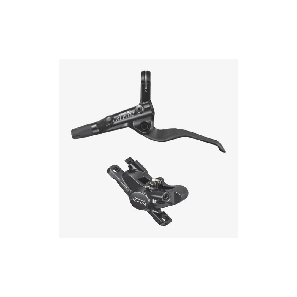 Shimano Alfine BR-S7000 rear hydraulic disc brake lever and black post mount caliper for bike components