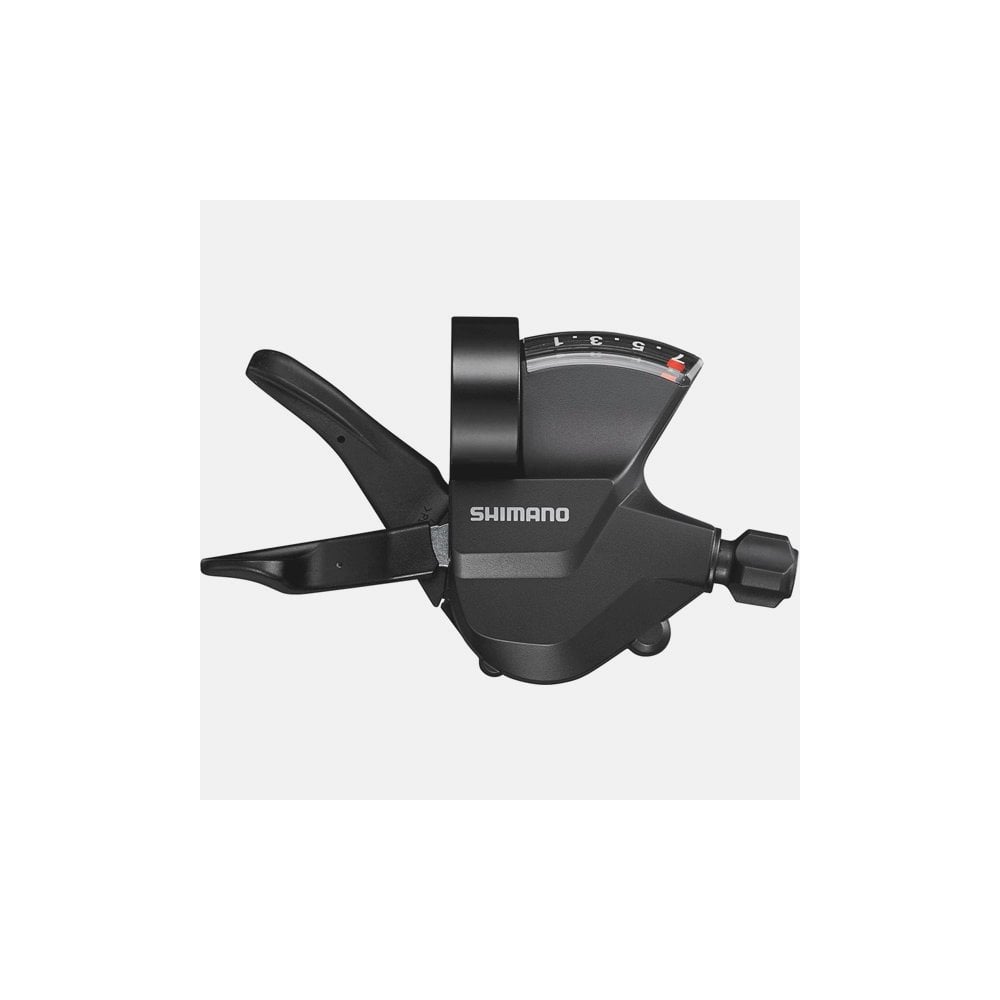 Shimano SL-M315-7R right hand 7-speed gear shift lever with clamp band adjustment for bicycle components.