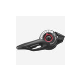 Shimano SL-TZ500 right-hand 7-speed SIS thumb shifter for mountain bike components, showing the gear lever and markings.