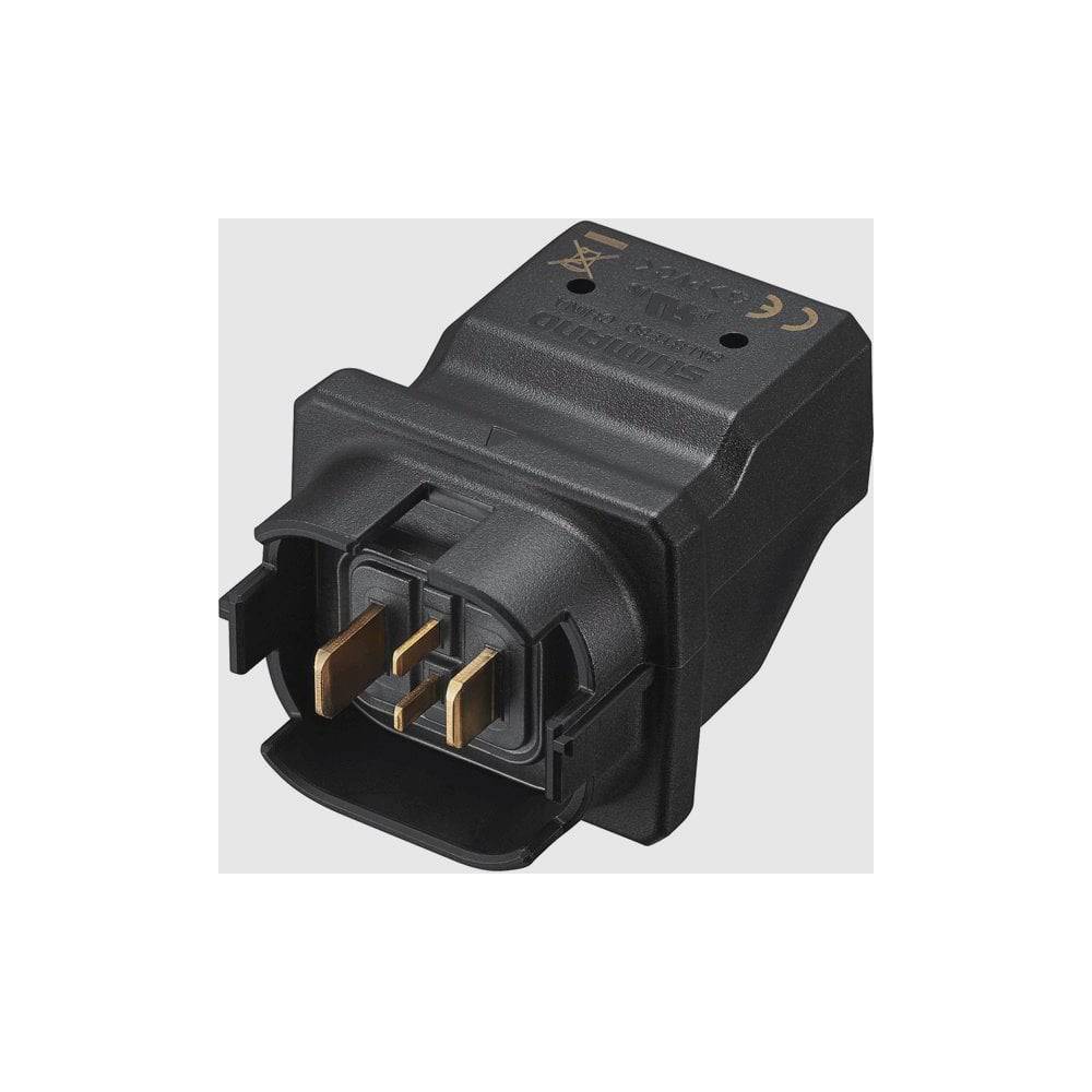 Shimano STEPS SM-BTE80 charging adapter for BT-E8030 and E8035 e-bike batteries, shown with connectors and cable.