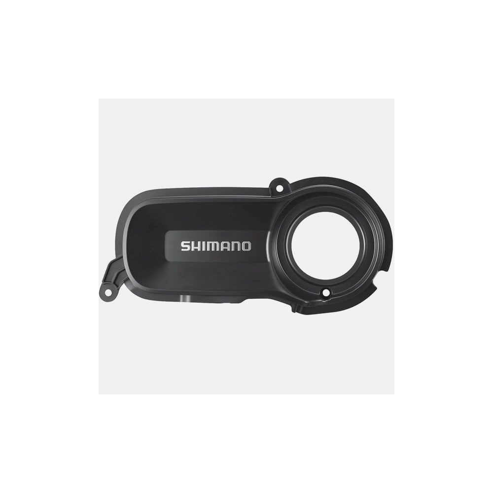 Shimano STEPS SM-DUE61 city e-bike drive unit cover with screws, showcasing the component's protective cover and hardware.