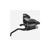 Shimano Altus EZ Fire Plus STI set with 3x7-speed V-brake levers, black components, 2-finger levers for bike shifters.