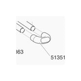 Thule 51351 end cap replacement for Thule 532 car rack system accessory, shown in black with a sleek, durable design.