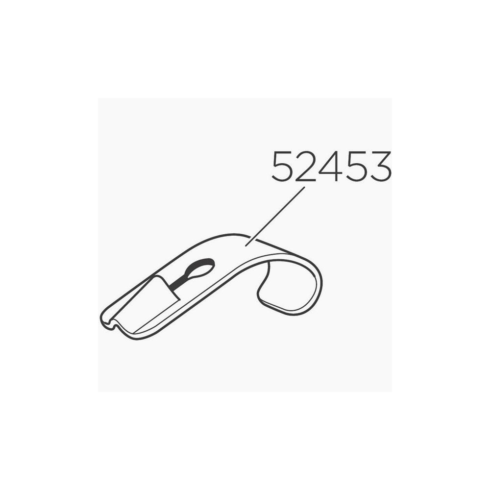 Thule 52453 hook bottom replacement accessory for 991/992 car rack models, showing the durable hook part on a white background.