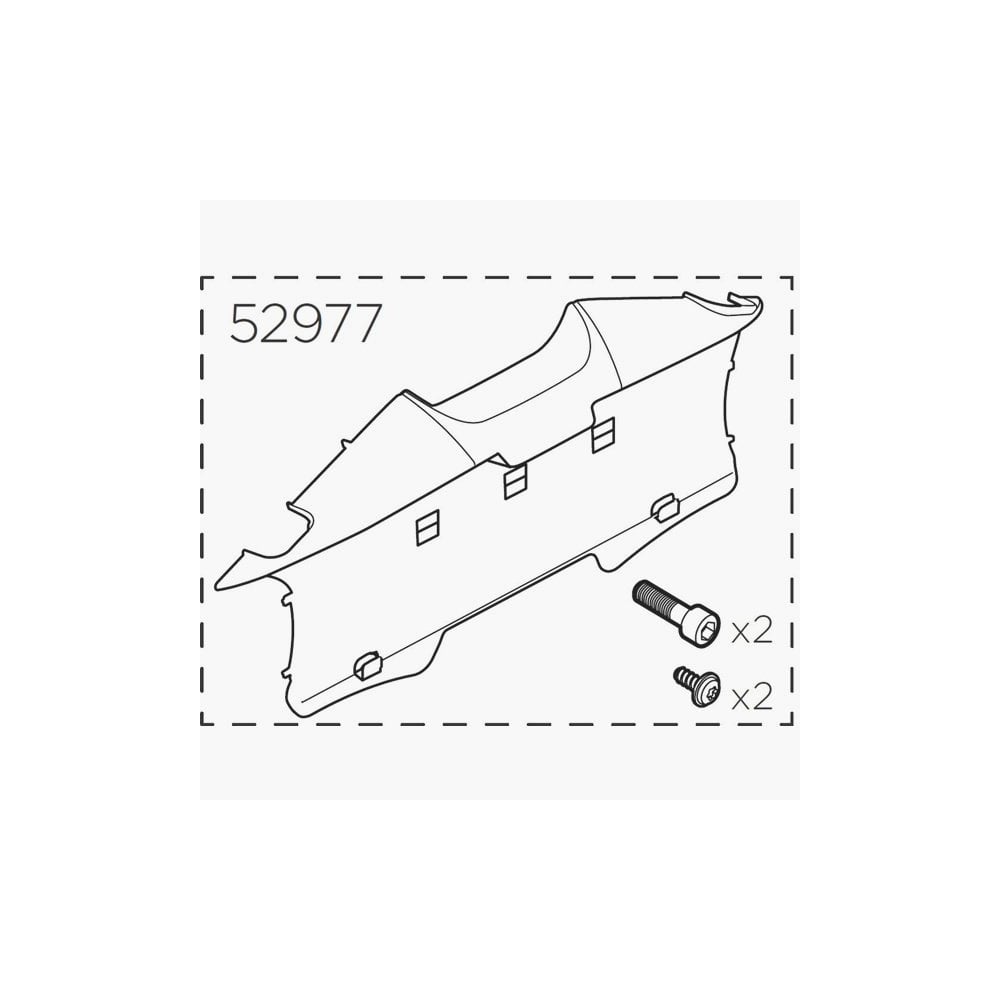 Thule 52977 number plate holder for car racks, showcasing secure attachment and easy installation of vehicle license plates.