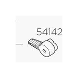 Thule 54142 front hub axle knob replacement for Thule 599 bike rack, accessory part in black with textured grip.