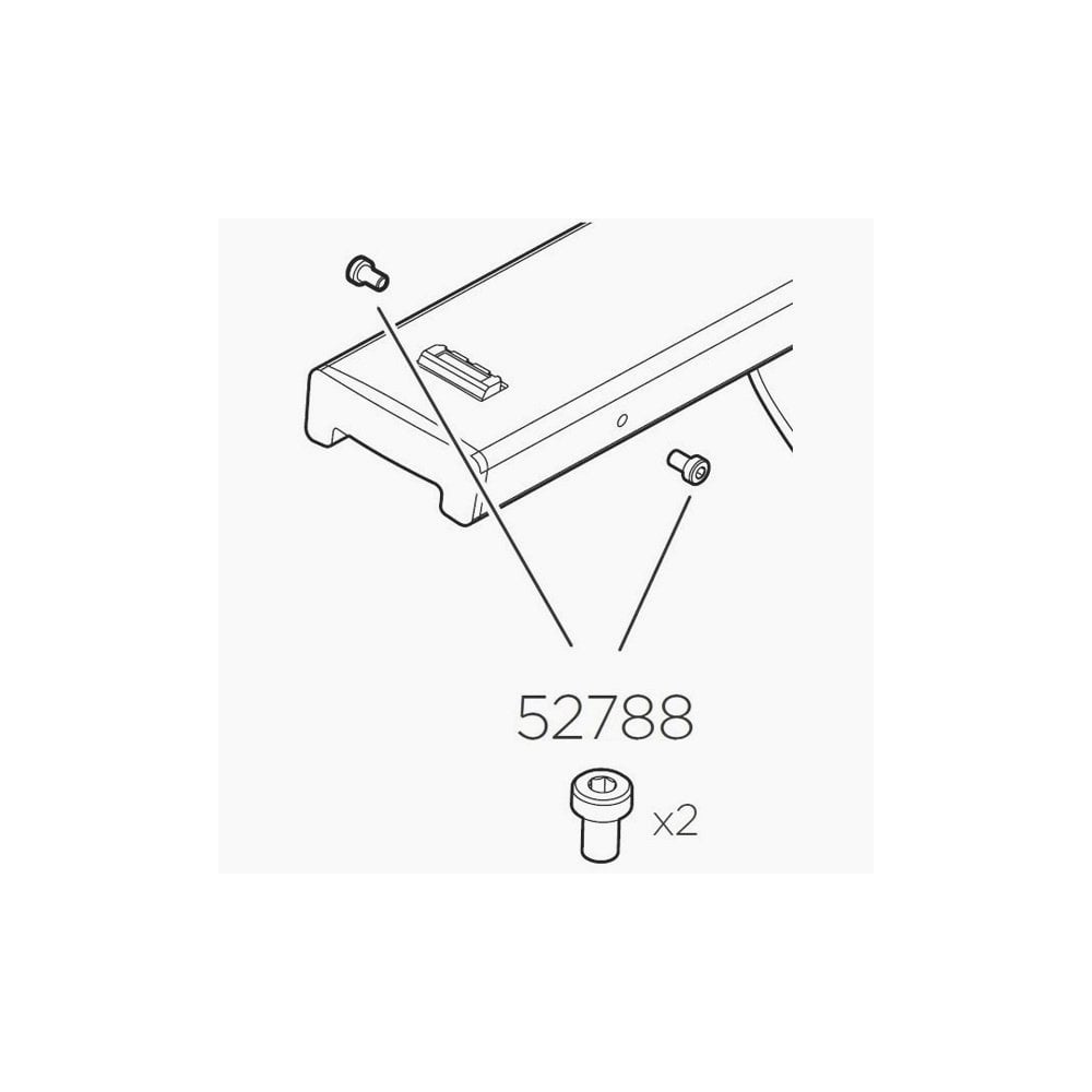 Pair of Thule Yepp Maxi replacement outside screws for child seat mounting, essential accessories for secure installation.