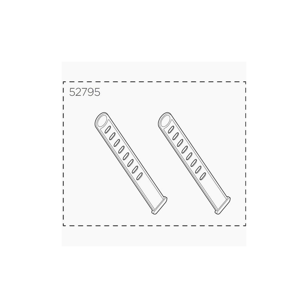 Black Thule Yepp foot straps pair, genuine replacement accessories for Yepp child seat safety and comfort.