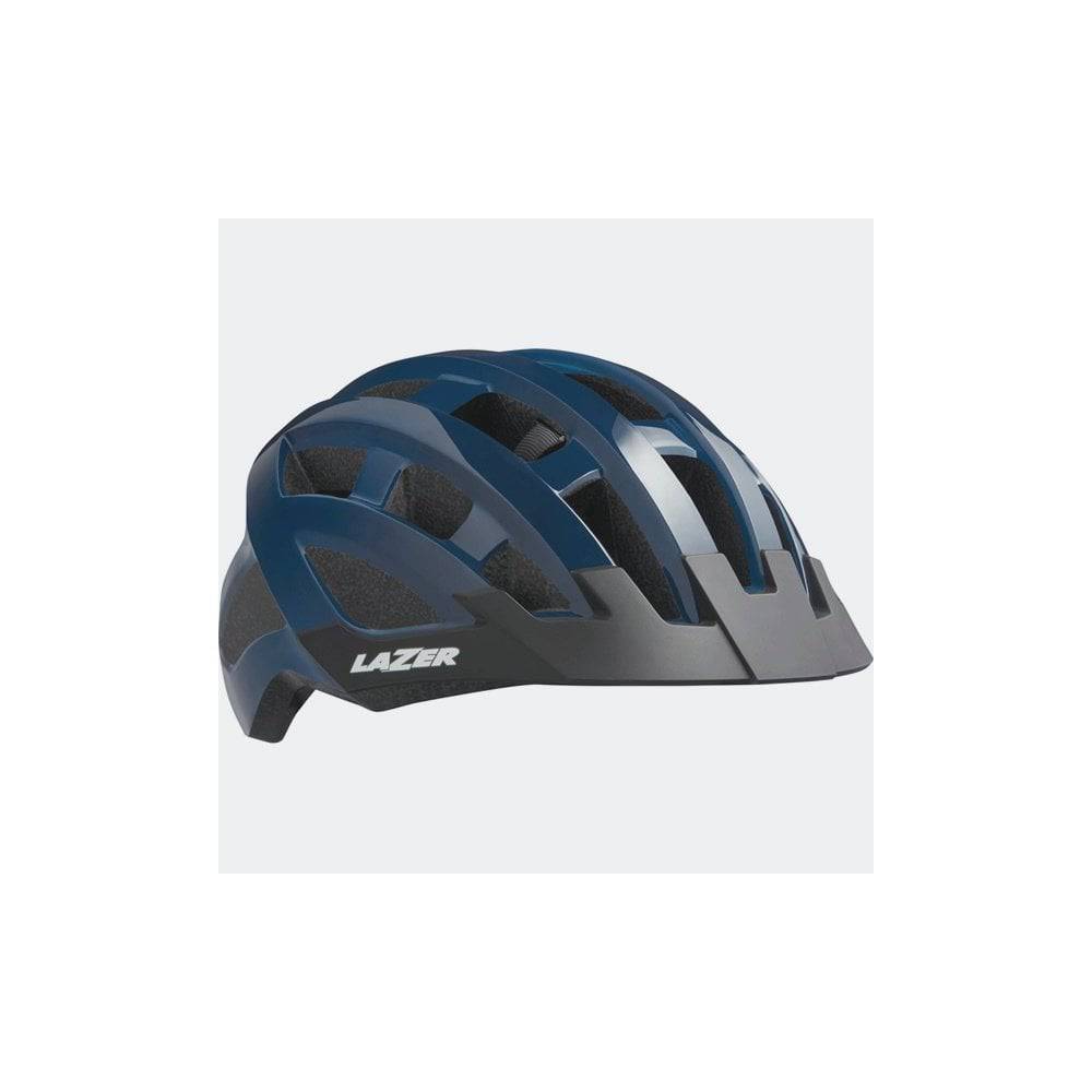 Lazer Compact cycling helmet with Turnfit TS Plus adjustment and ventilation, shown on a rider for optimal fit and airflow.