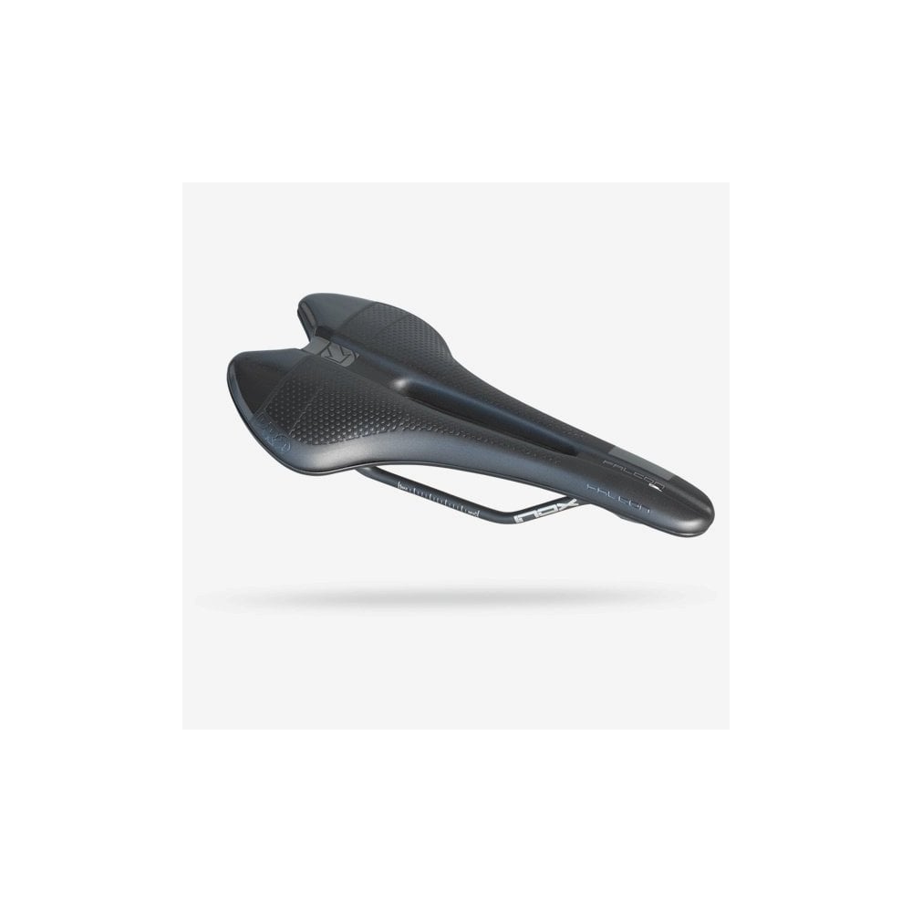PRO Falcon Gel Saddle for cycling, featuring ergonomic design, gel padding, and sturdy rails for comfort and stability.