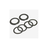 Wheels Manufacturing PF30 bottom bracket spacer pack with silicone dust seals for 30mm bike components, shown with spacers and seals.