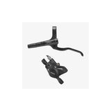 Shimano BR-MT200 hydraulic disc brake set with black lever and post mount for mountain bikes, includes brake caliper and lever.