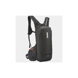 Thule Rail hydration backpack with CE-certified spine protector and 2.5L reservoir for outdoor activities and cycling.
