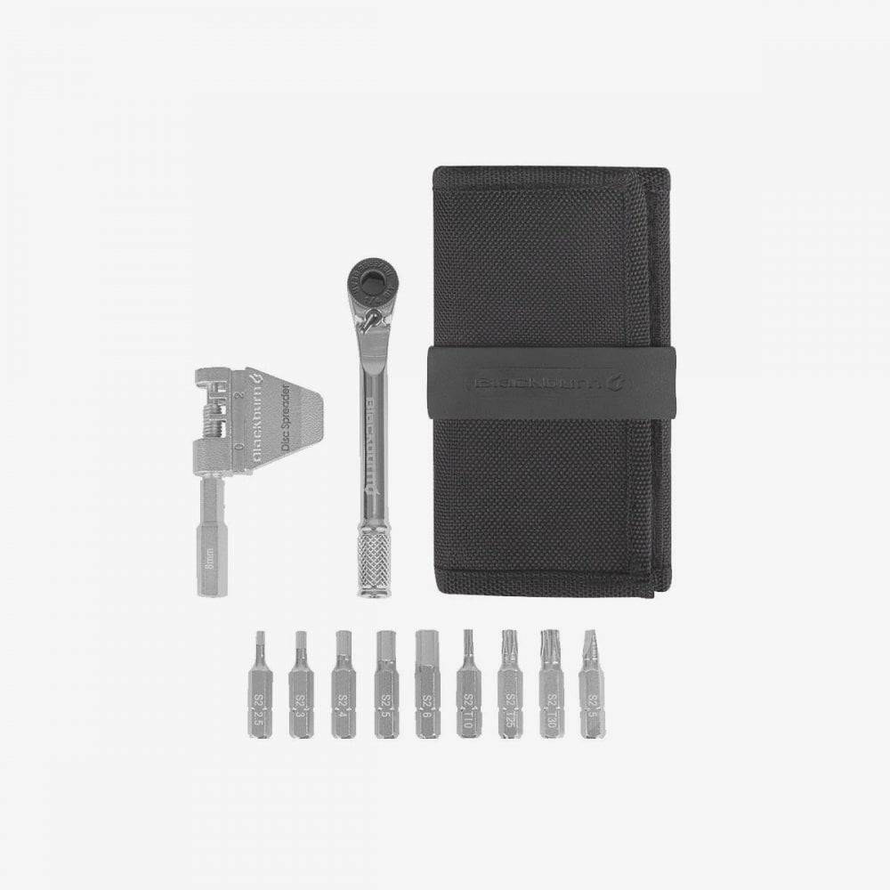 Blackburn Big Switch Ratchet Multi-Tool with chainbreaker and bike repair tools for workshop use, featuring multiple functions.