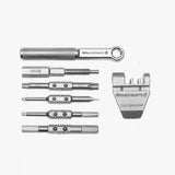 Blackburn Big Switch Mini bike multi-tool with chain breaker and spoke wrenches, compact workshop tool for bike repairs.