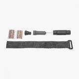 Blackburn tubeless plug kit for bikes, compact repair kit with 10 plugs and holster, ideal for bike tire repairs.